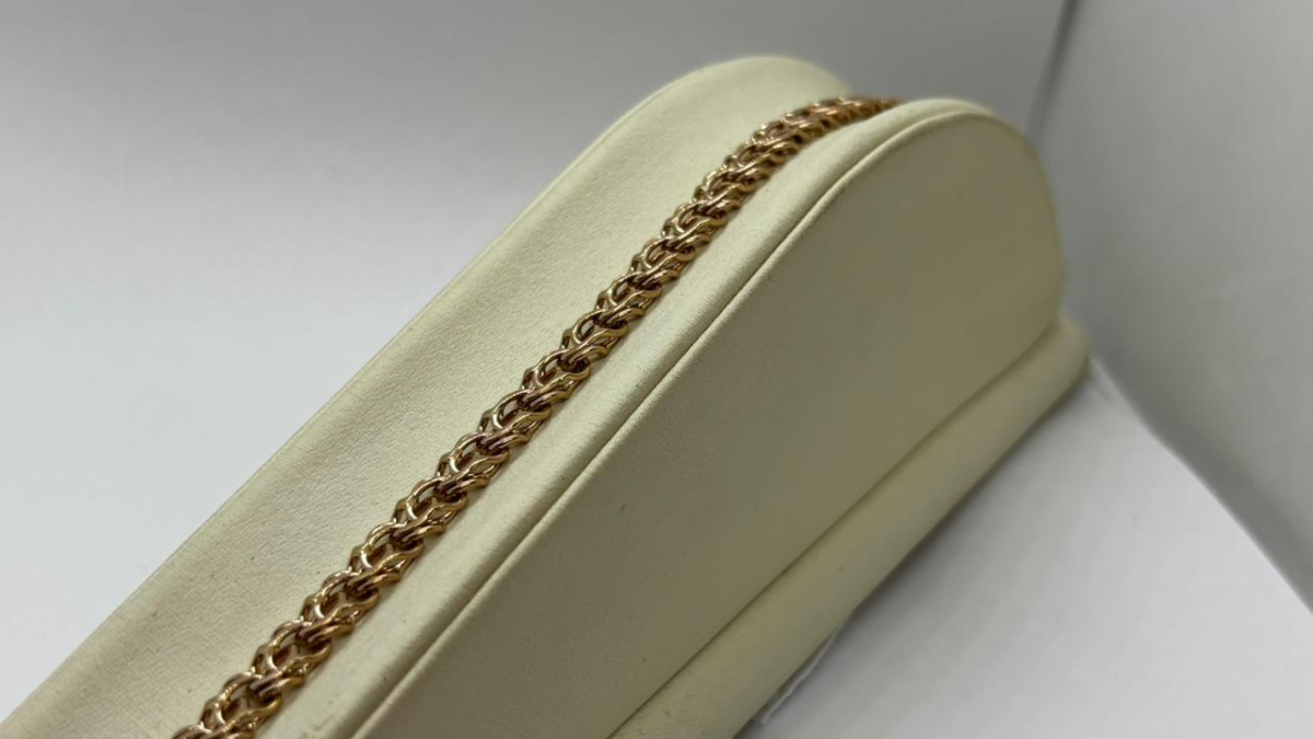 ЦЛБА585 ЦЕПЬ ПОЛНОВЕСНАЯ Бисмарк арабский (Au 585)