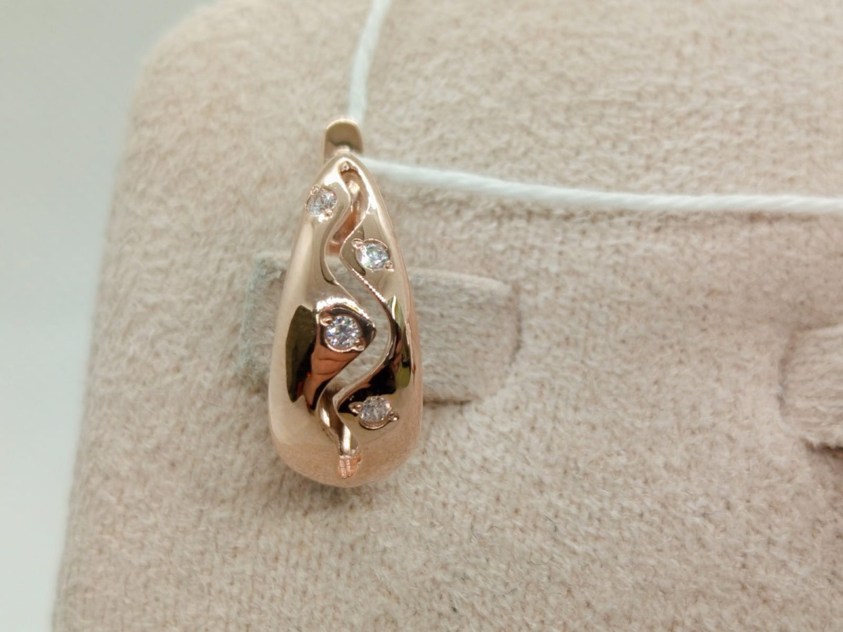 СКМИ585 СЕРЬГИ С КАМНЯМИ (Au 585)