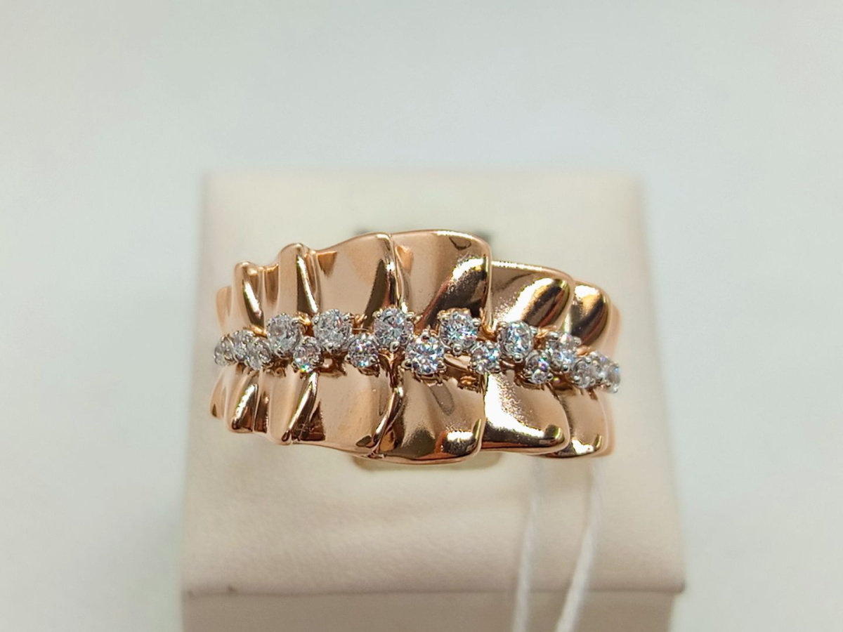 КОЛКМИ585 КОЛЬЦО С КАМНЯМИ (Au 585)