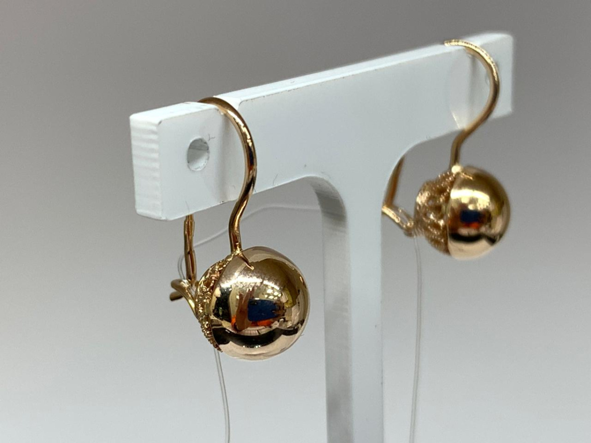 СЕРЬГИ ПЕТЕЛЬКА без камня (Au 585)