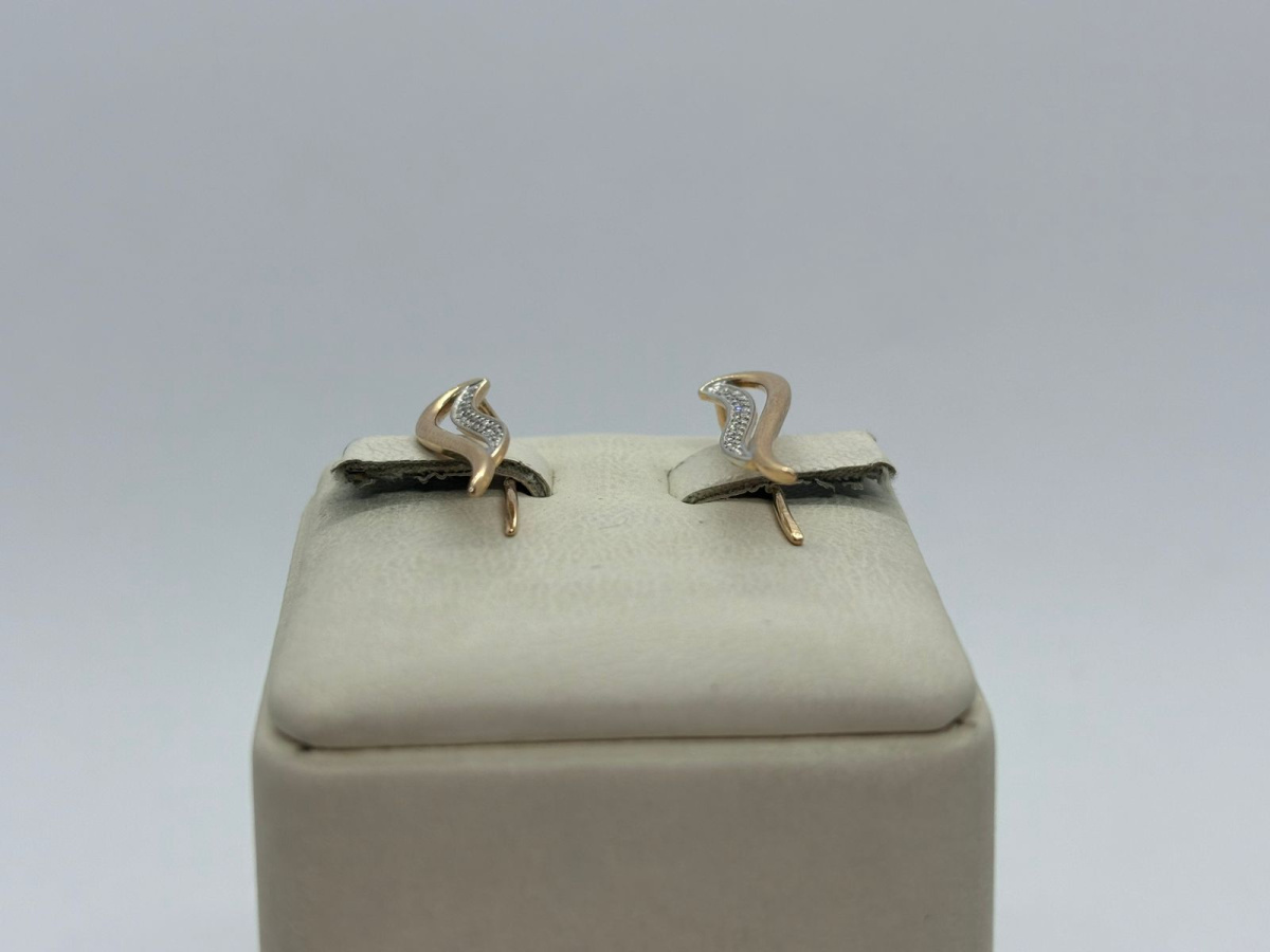 СКМИ585 СЕРЬГИ С КАМНЯМИ (Au 585)