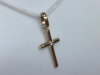 ПОДККИ585 ПОДВЕСКА КРЕСТ С КАМНЕМ (Au 585)