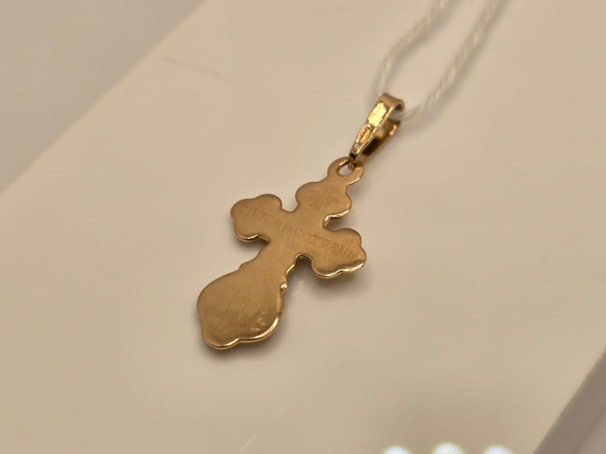 ПОДКБК585 ПОДВЕСКА КРЕСТ БЕЗ КАМНЯ (Au 585)