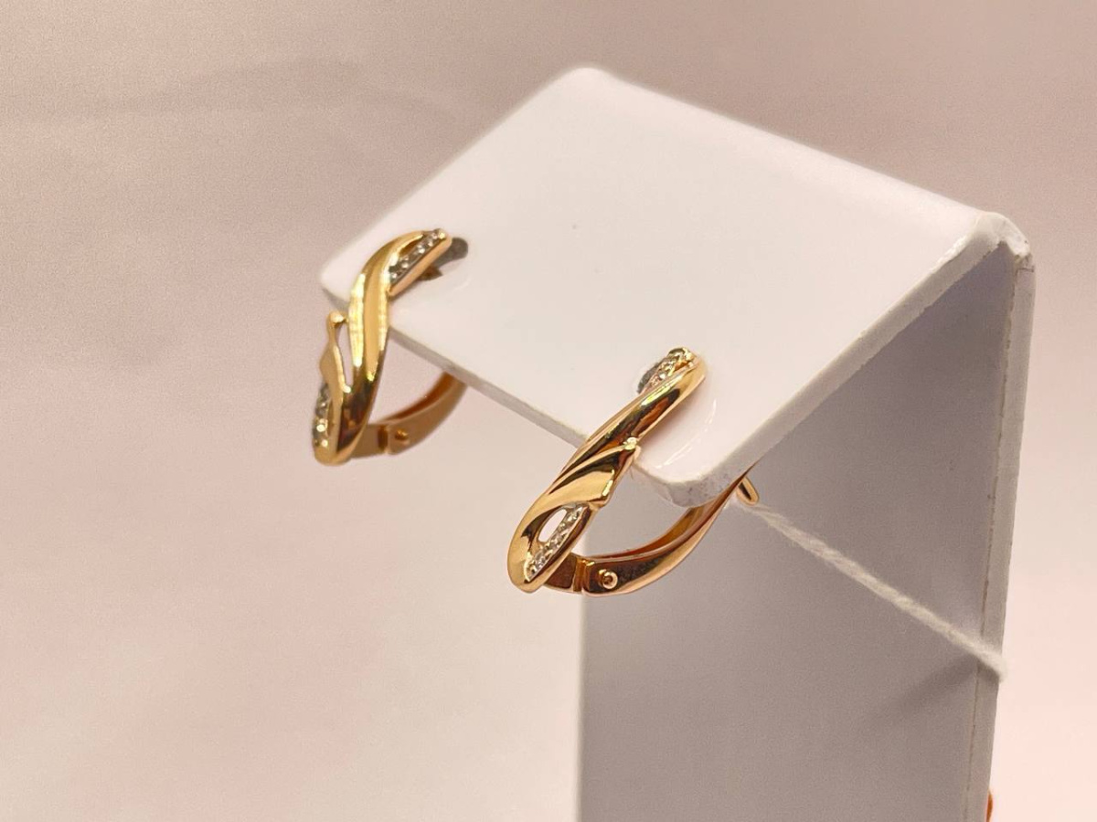 СКМИ585 СЕРЬГИ С КАМНЯМИ (Au 585)