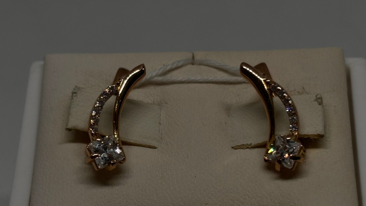 СЕРЬГИ С КАМНЯМИ (Au 585)