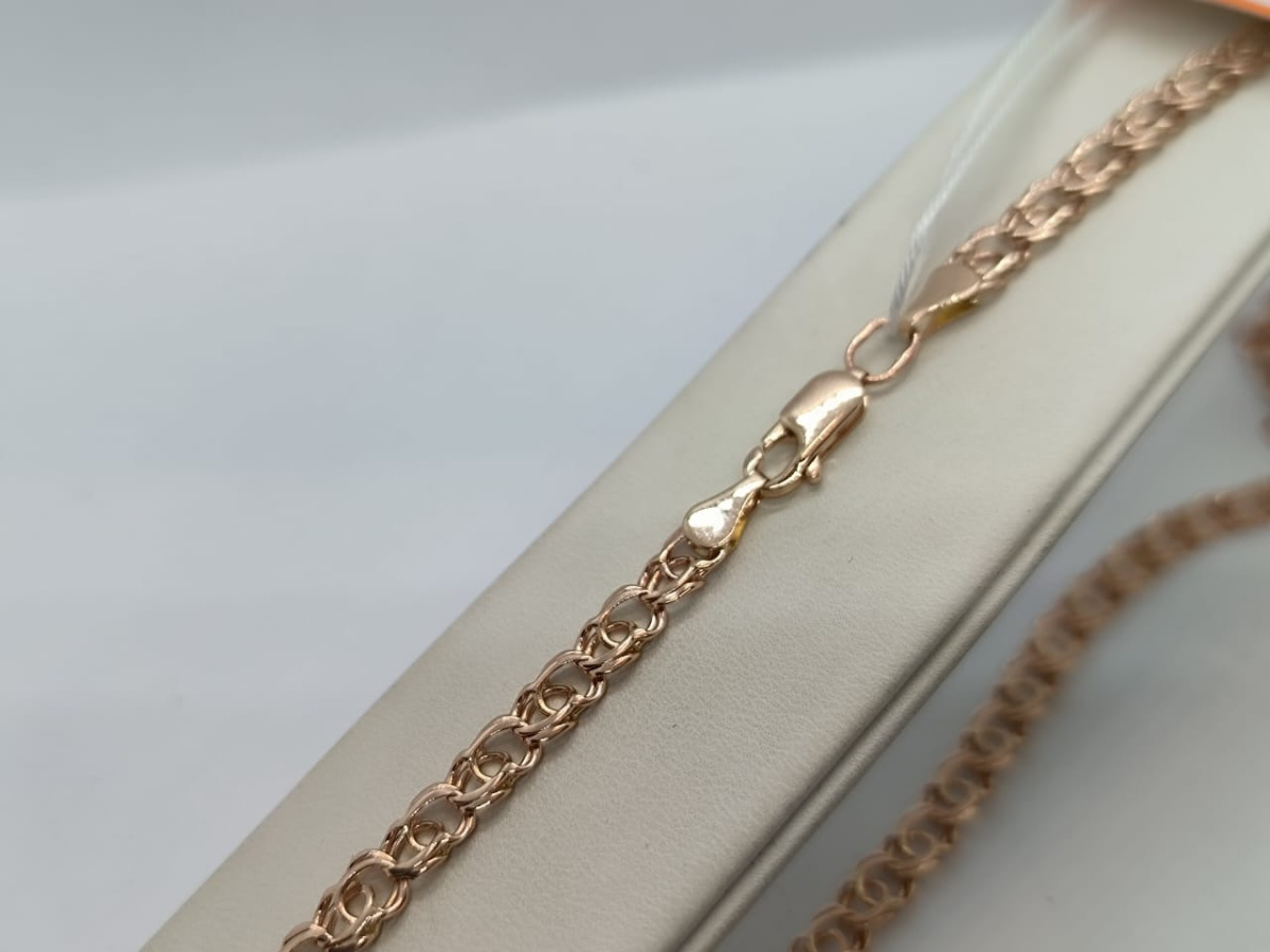 ЦЛБА585 ЦЕПЬ ПОЛНОВЕСНАЯ Бисмарк арабский (Au 585)