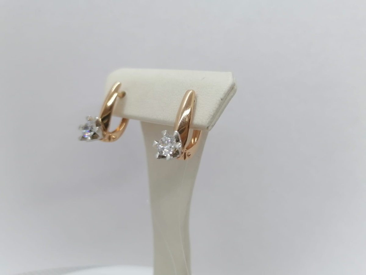 СЕРЬГИ С КАМНЕМ (Au 585)