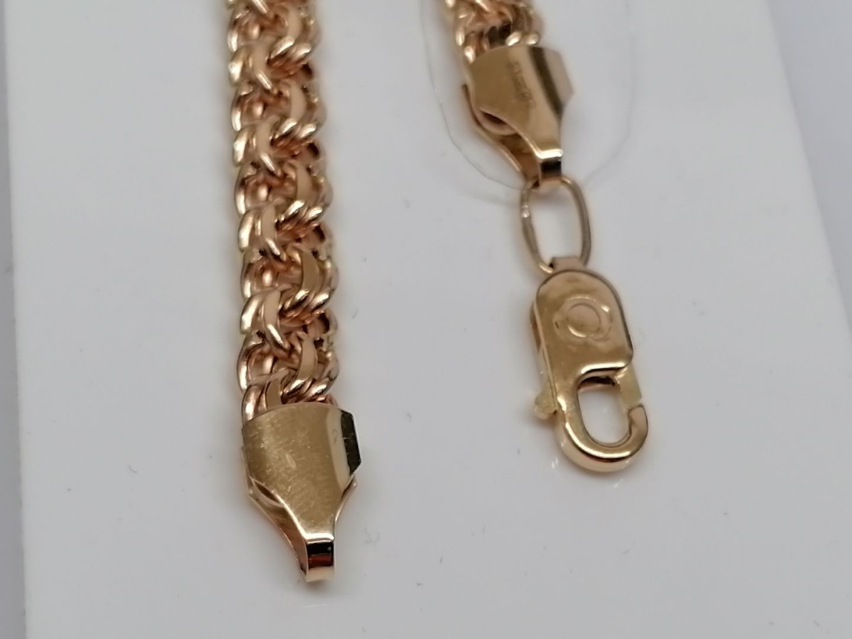 БРАСЛЕТ ПУСТОТЕЛЫЙ Бисмарк (Au 585)