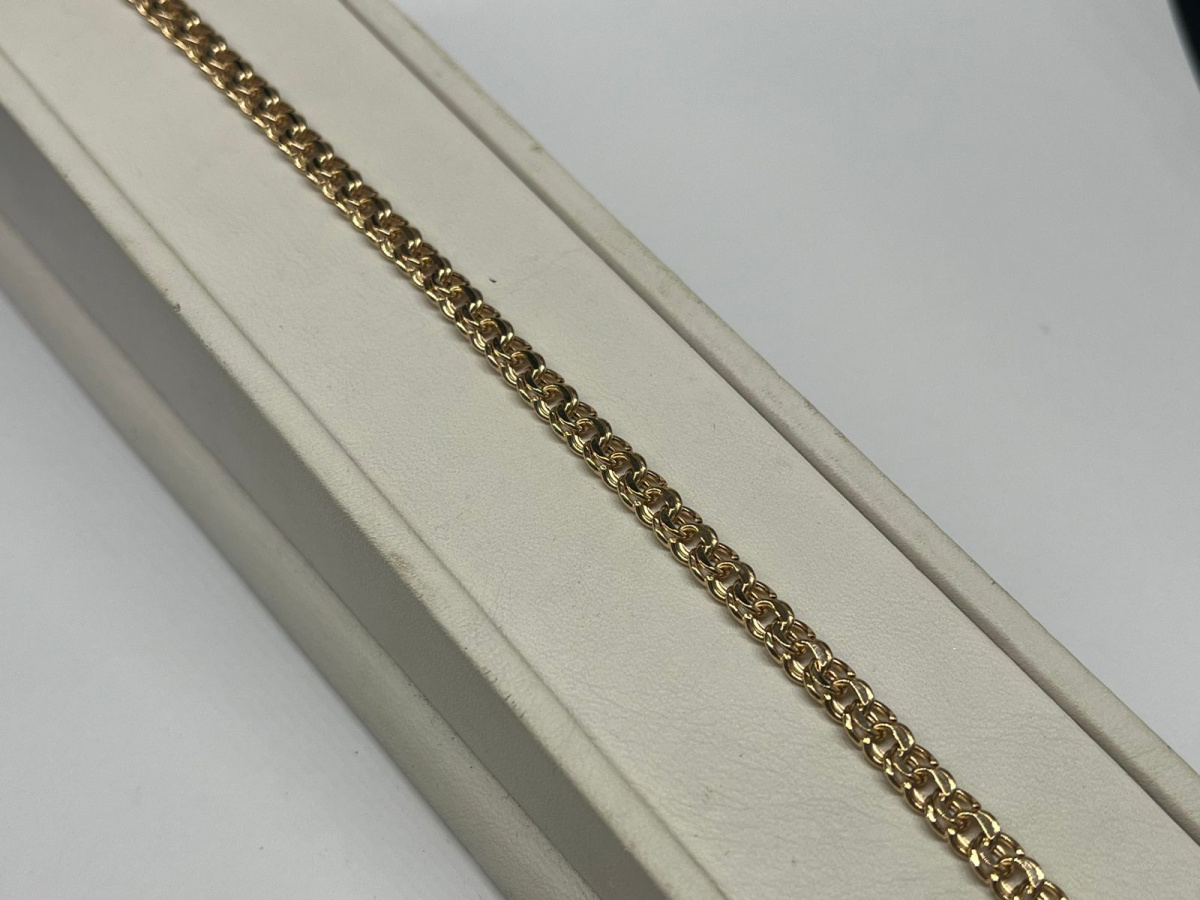 БРАСЛЕТ ПУСТОТЕЛЫЙ Бисмарк Au 585