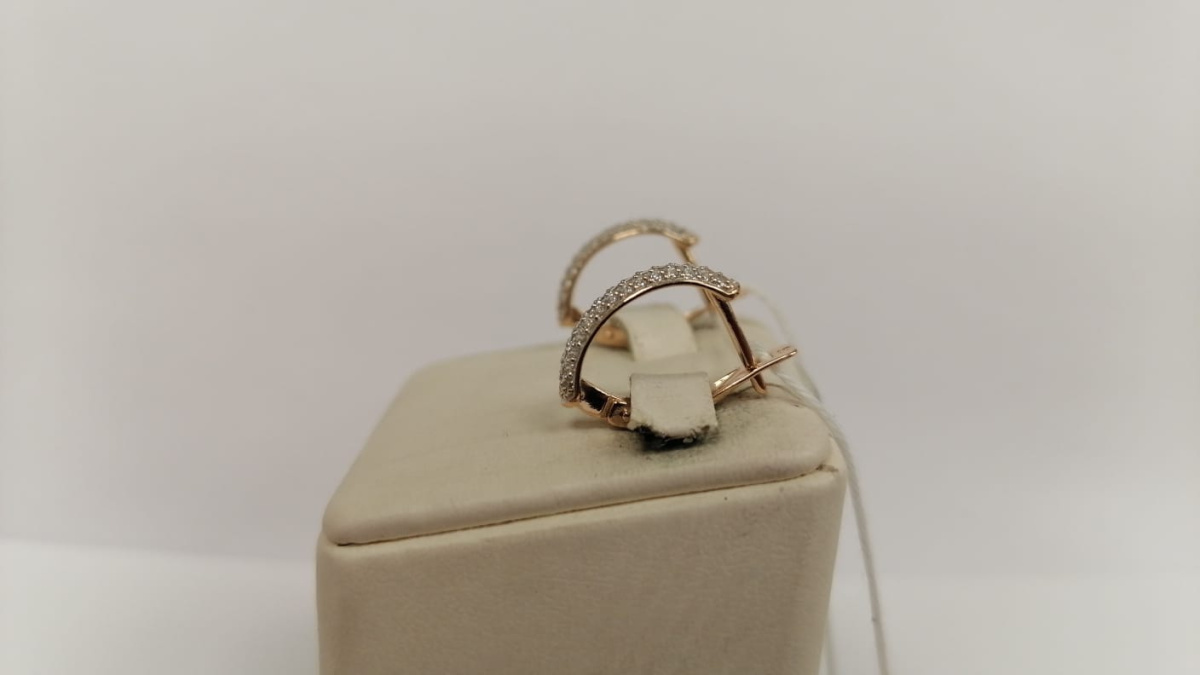 СКМИ585 СЕРЬГИ С КАМНЯМИ (Au 585)