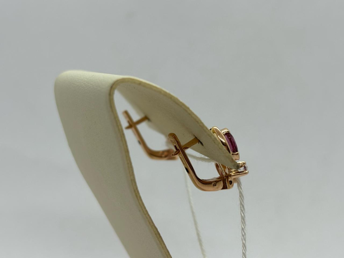 СКМИ585 СЕРЬГИ С КАМНЯМИ (Au 585)