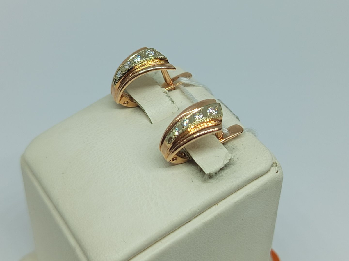 СКМИ585 СЕРЬГИ С КАМНЯМИ (Au 585)