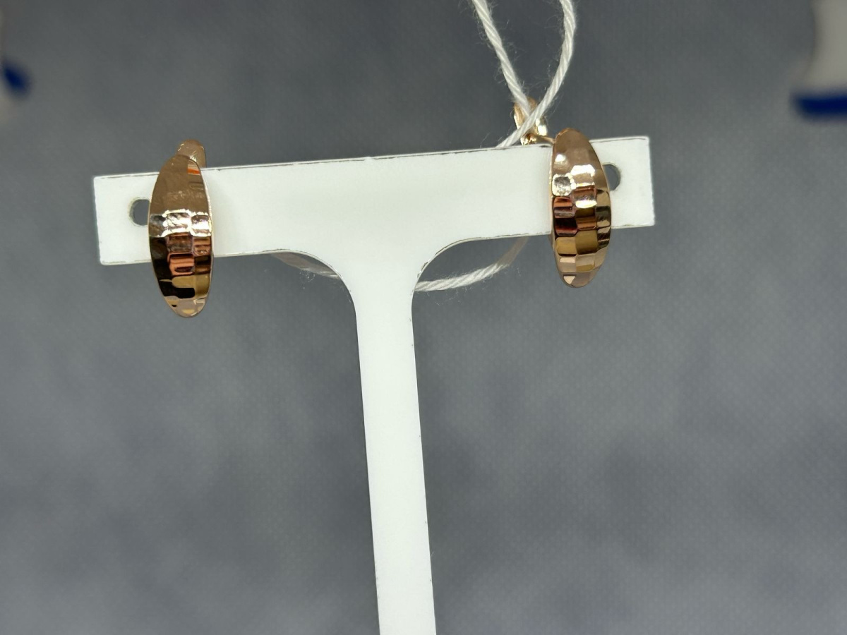 СБКМ585 СЕРЬГИ БЕЗ КАМНЯ (Au 585)