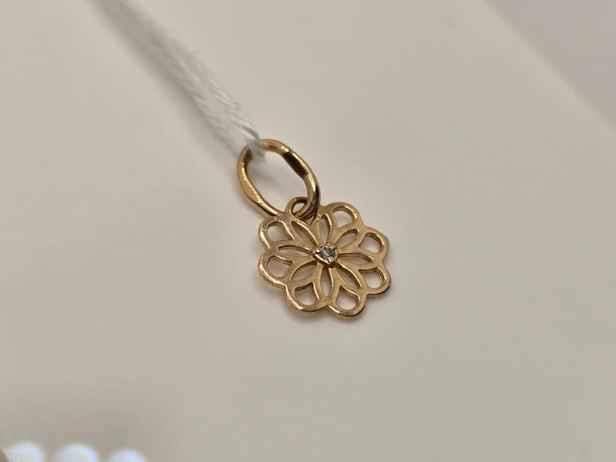 ПОДКМ585 ПОДВЕСКА С КАМНЕМ (Au 585)