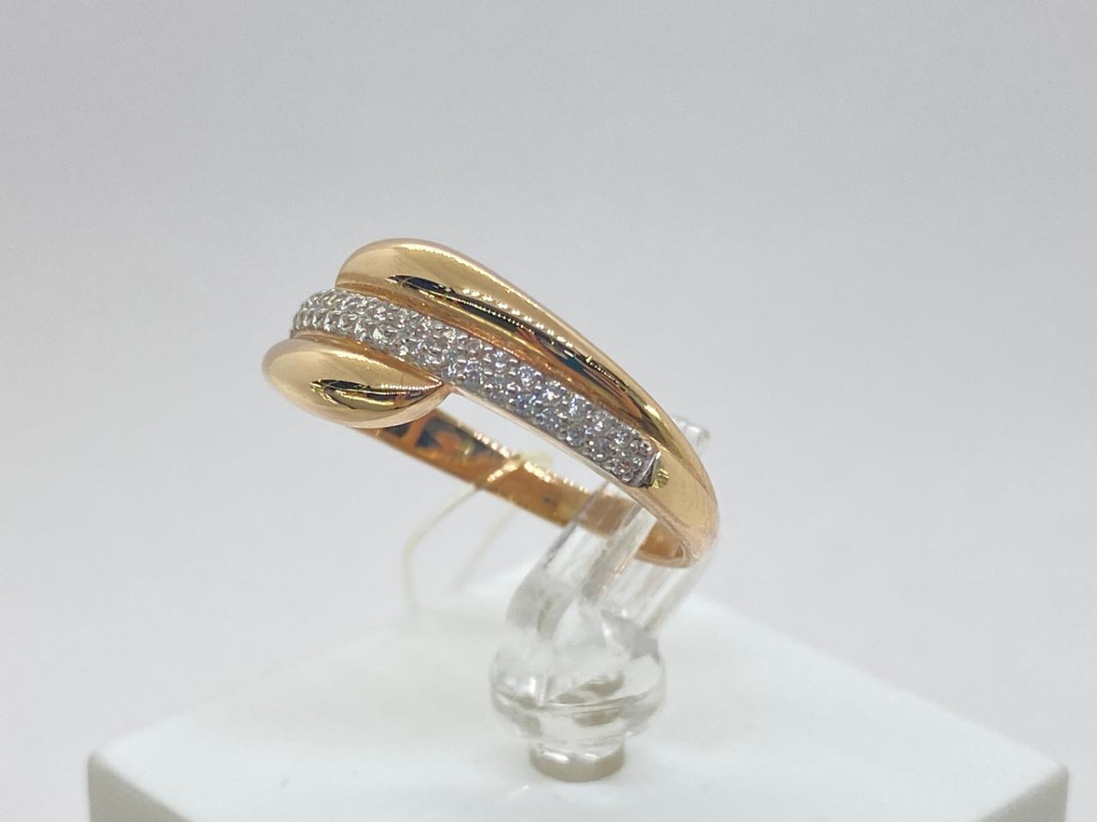 КОЛЬЦО С КАМНЯМИ (Au 585)