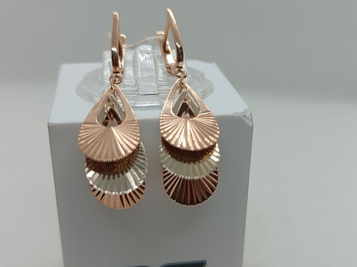 СБКМ585 СЕРЬГИ БЕЗ КАМНЯ (Au 585)