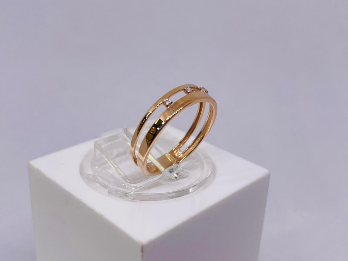 КОЛЬЦО С КАМНЯМИ (Au 585)