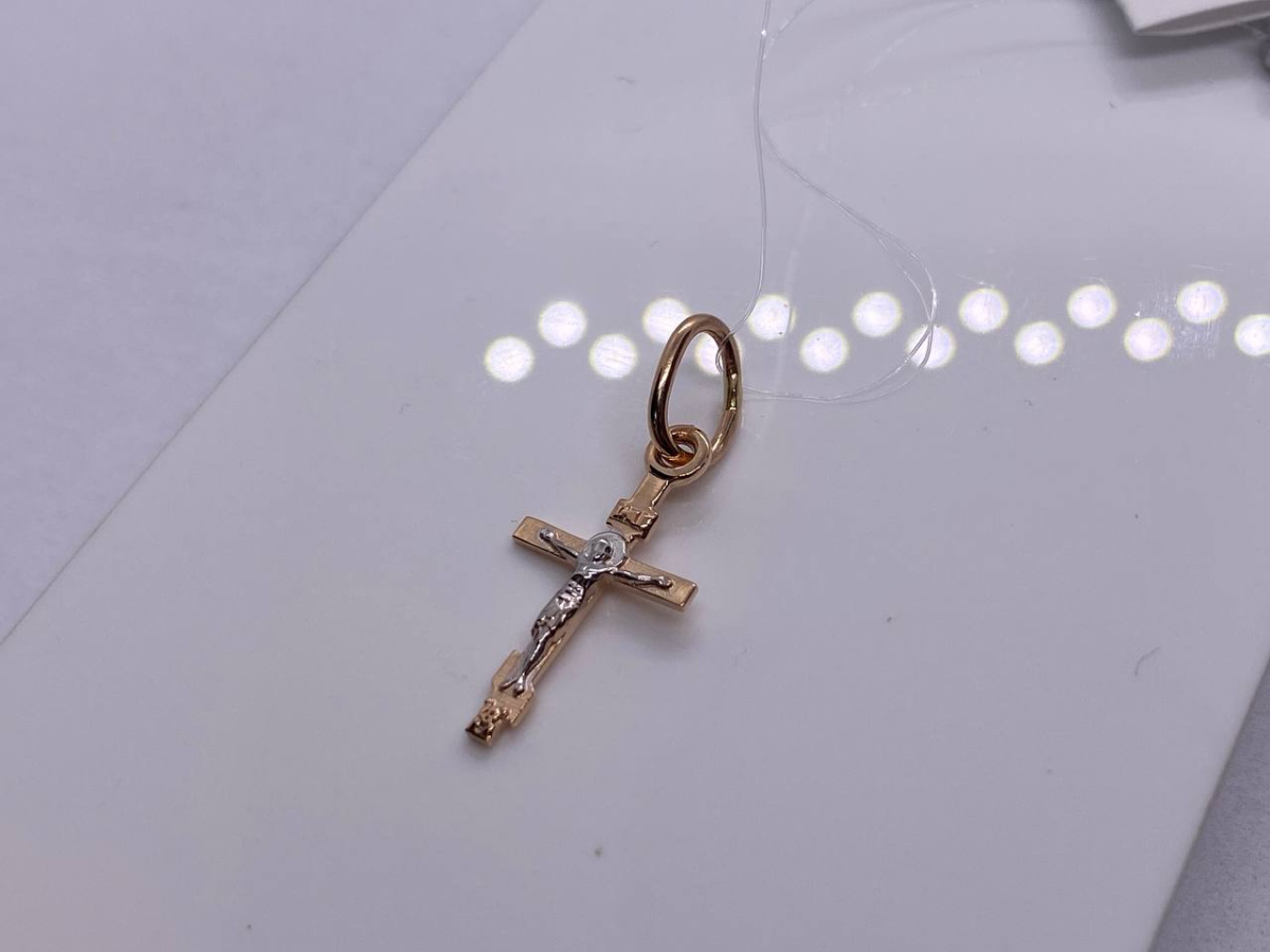 ПОДВЕСКА КРЕСТ без камня (Au 585)