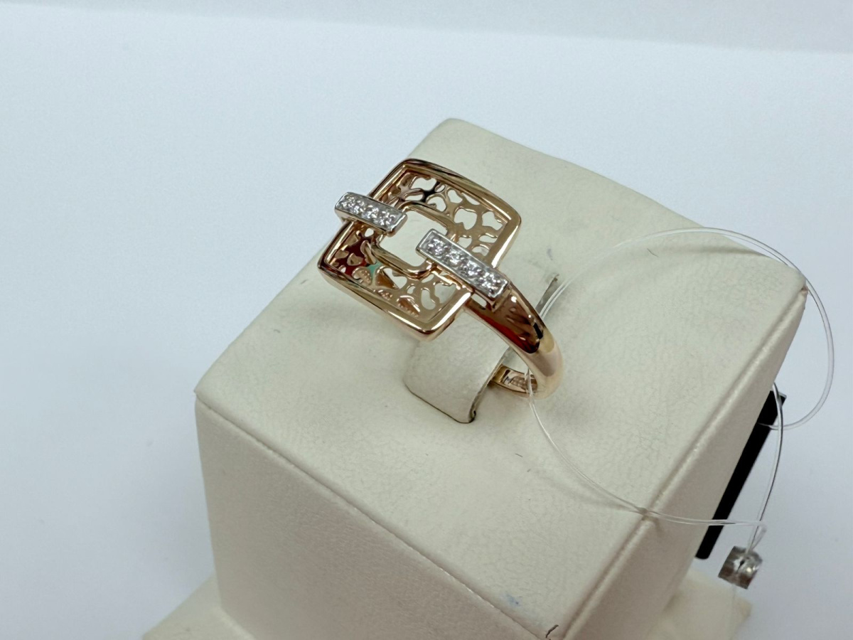 КОЛЬЦО С КАМНЯМИ (Au 585)