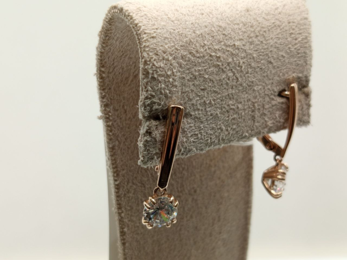 СЕРЬГИ С КАМНЕМ (Au 585)