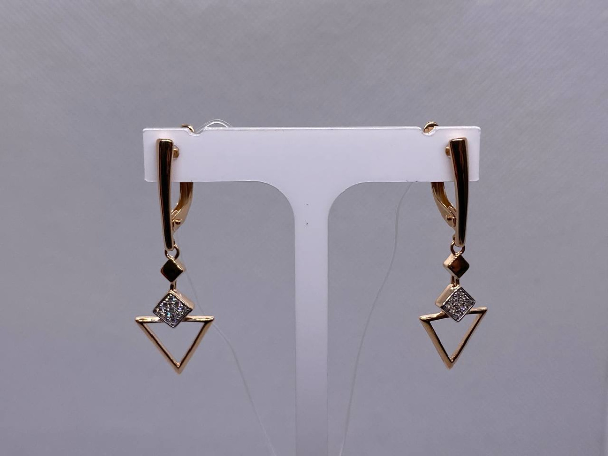 04-62-0386-00 СЕРЬГИ С КАМНЯМИ (Au 585)