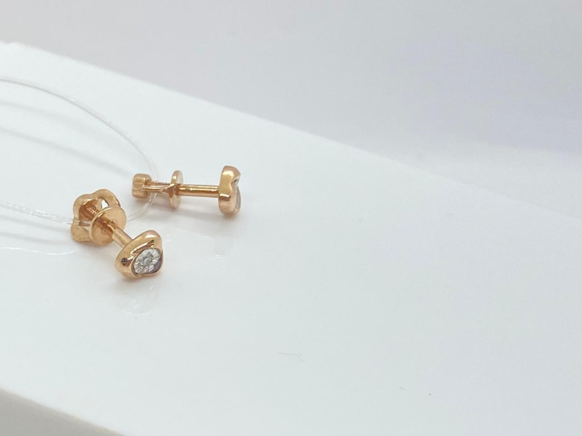 СЕРЬГИ ПУСЕТЫ Бриллиант (Au 585)