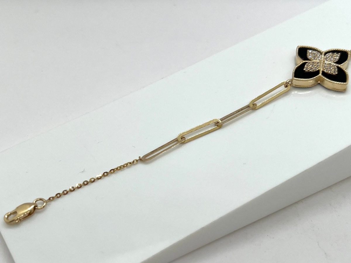 БРАСЛЕТ ФАНТАЗИЯ с камнями (Au 585)