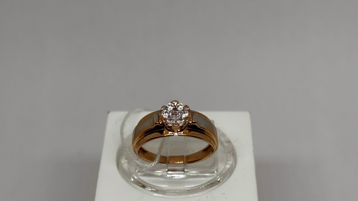 КОЛЬЦО С КАМНЯМИ (Au 585)