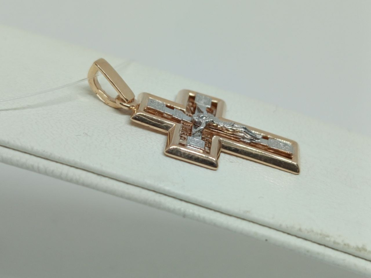 ПОДВЕСКА КРЕСТ без камня (Au 585)