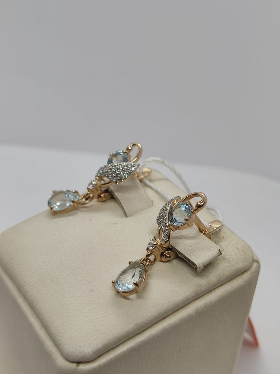 СЕРЬГИ С КАМНЯМИ (Au 585)