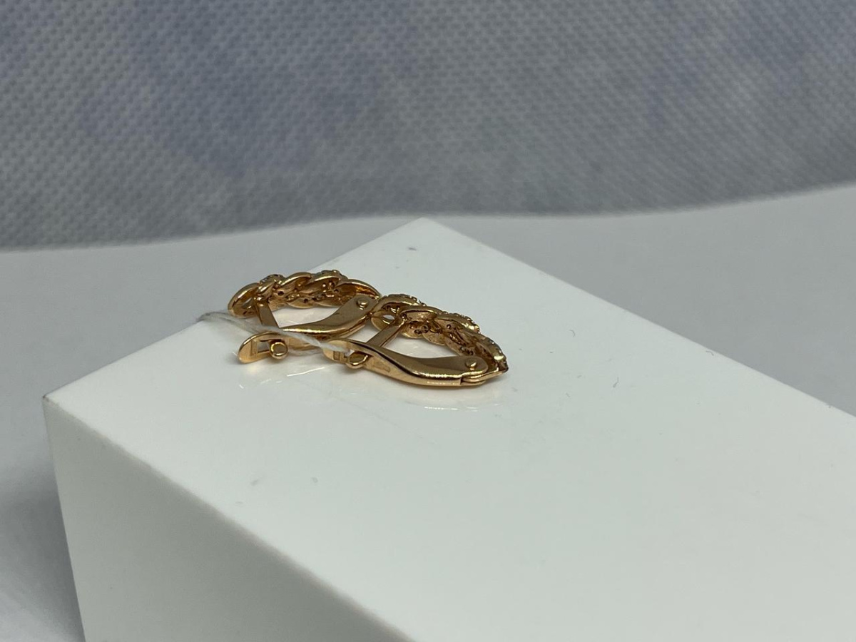 СКМИ585 СЕРЬГИ С КАМНЯМИ (Au 585)