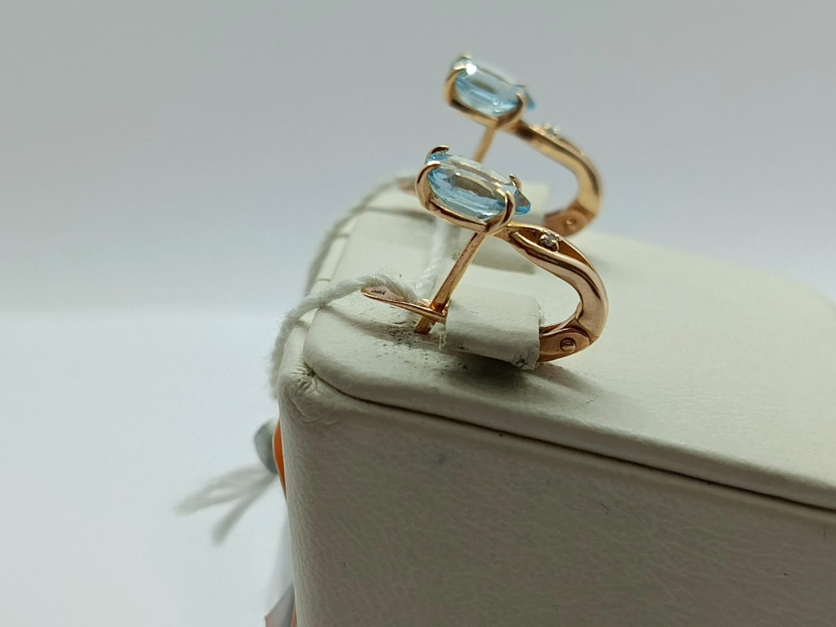 СКМИ585 СЕРЬГИ С КАМНЯМИ (Au 585)