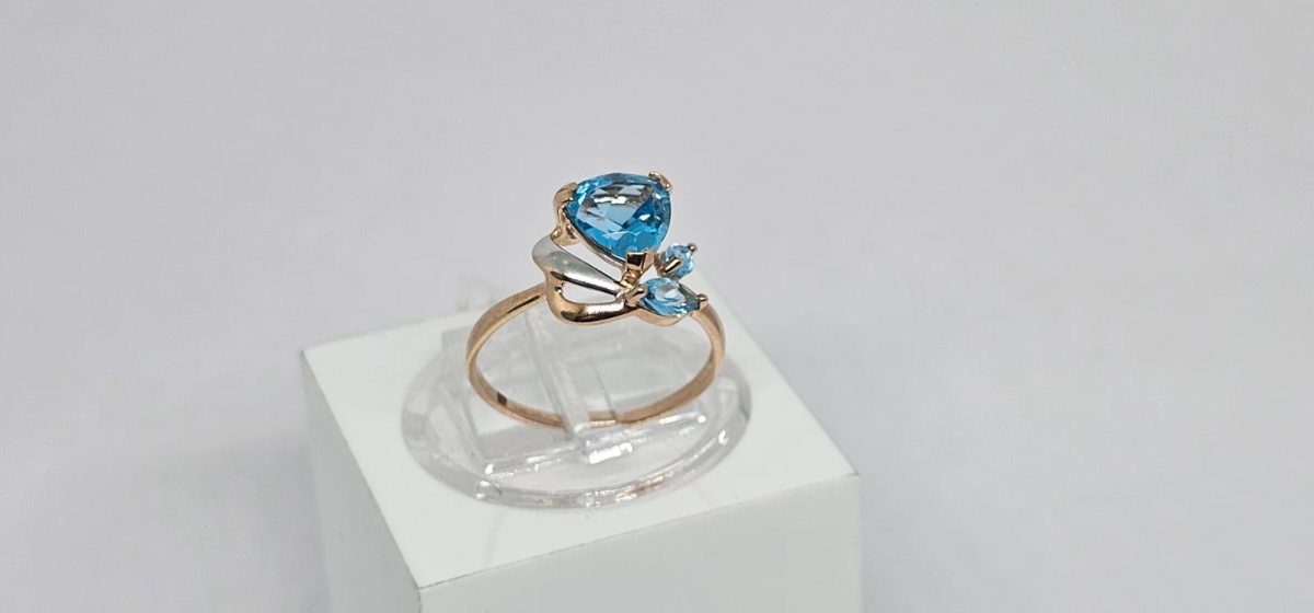 КОЛКМИ585 КОЛЬЦО С КАМНЯМИ (Au 585)