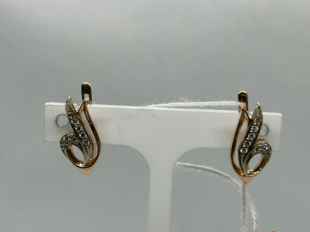 СКМИ585 СЕРЬГИ С КАМНЯМИ (Au 585)