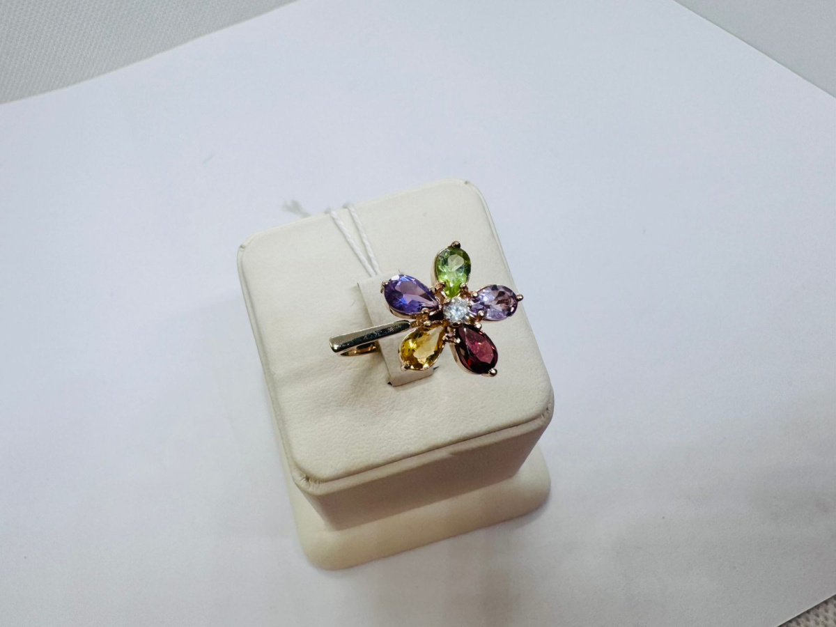 КОЛКМИ585 КОЛЬЦО С КАМНЯМИ (Au 585)