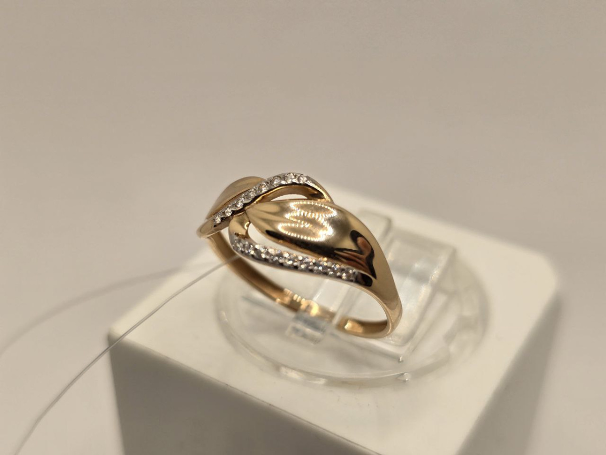 КОЛЬЦО С КАМНЯМИ (Au 585)