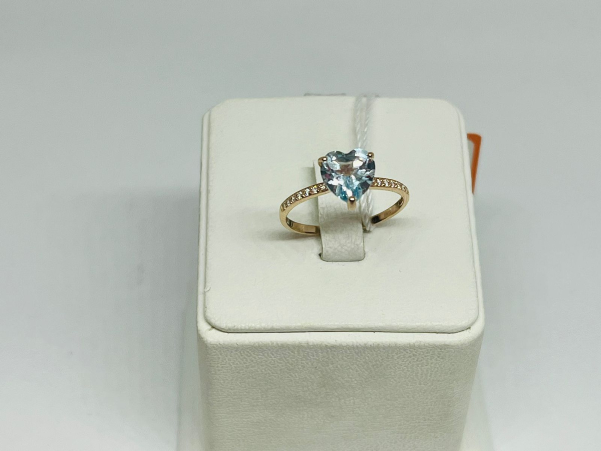 КОЛЬЦО С КАМНЯМИ (Au 585)