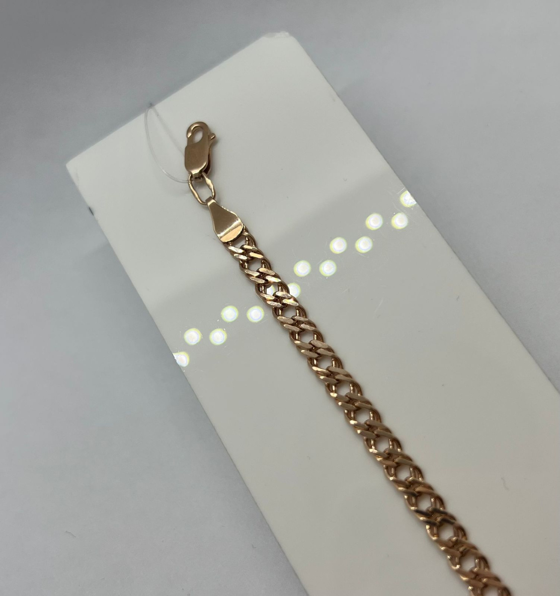 611108023 БРАСЛЕТ ПУСТОТЕЛЫЙ Ромб двойной (Au 585)