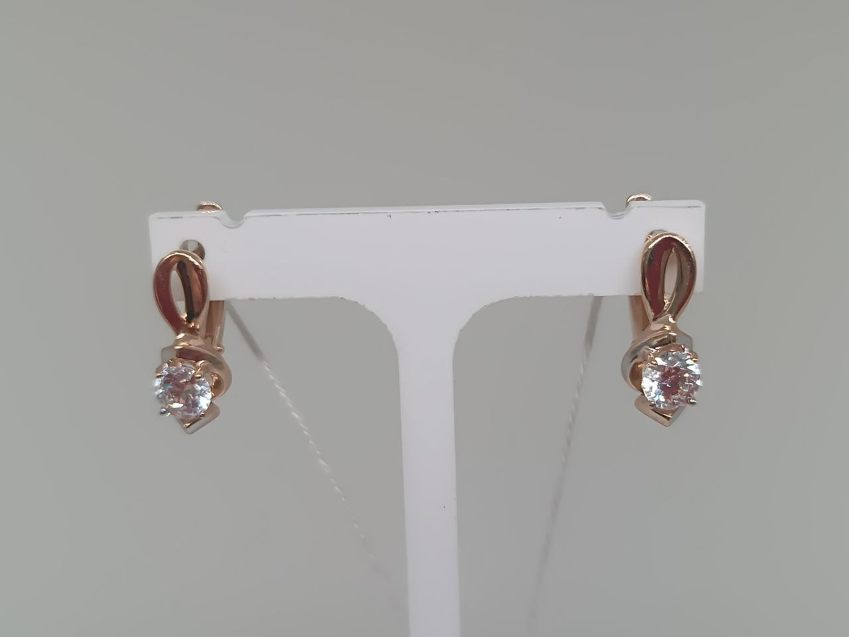 СЕРЬГИ С КАМНЕМ (Au 585)