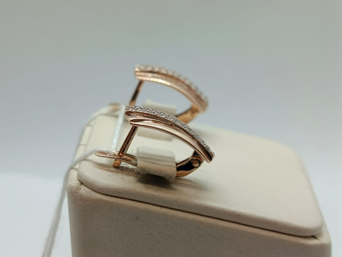 СКМИ585 СЕРЬГИ С КАМНЯМИ (Au 585)