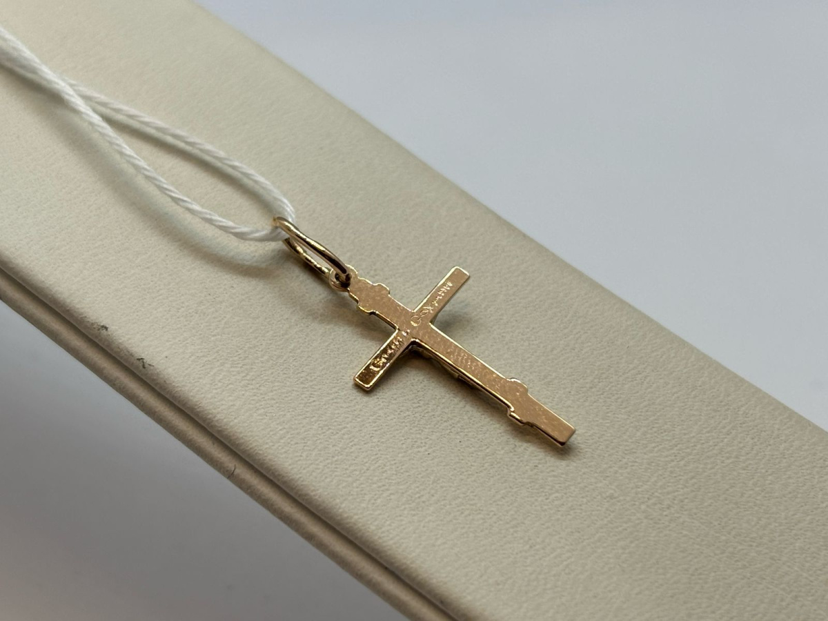 ПОДКБК585 ПОДВЕСКА КРЕСТ БЕЗ КАМНЯ (Au 585)