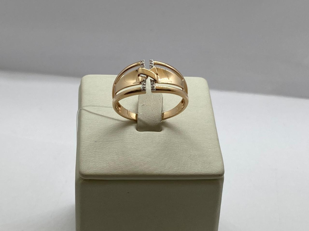 КОЛЬЦО С КАМНЯМИ (Au 585)