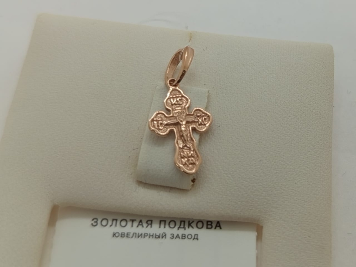 ПОДВЕСКА КРЕСТ без камня (Au 585)
