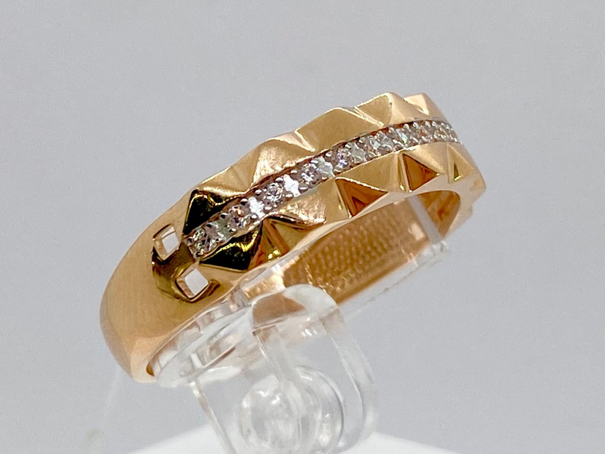 КОЛЬЦО С КАМНЯМИ (Au 585)