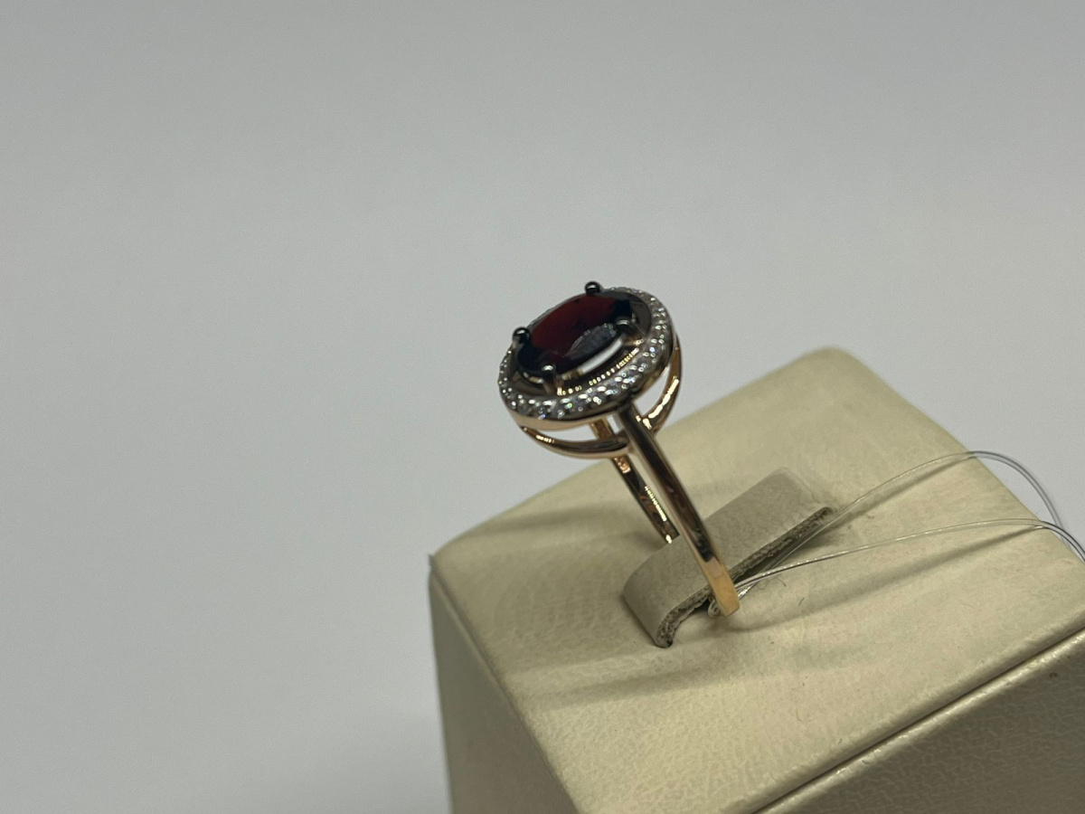 КОЛЬЦО ГРАНАТ с камнями (Au 585)