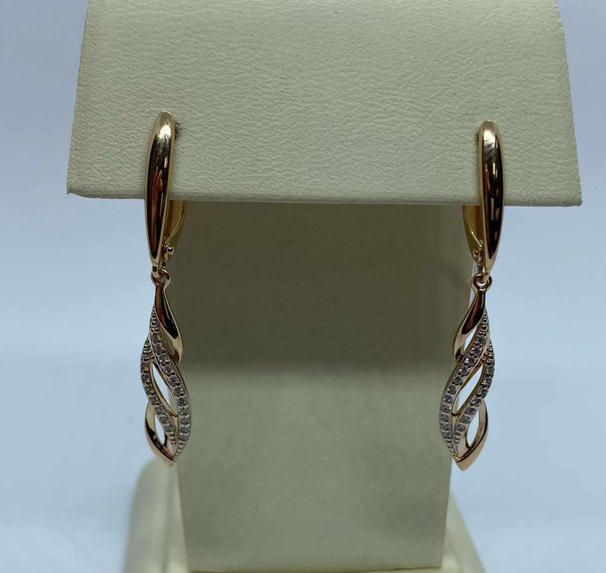 СКМИ585 СЕРЬГИ С КАМНЯМИ (Au 585)
