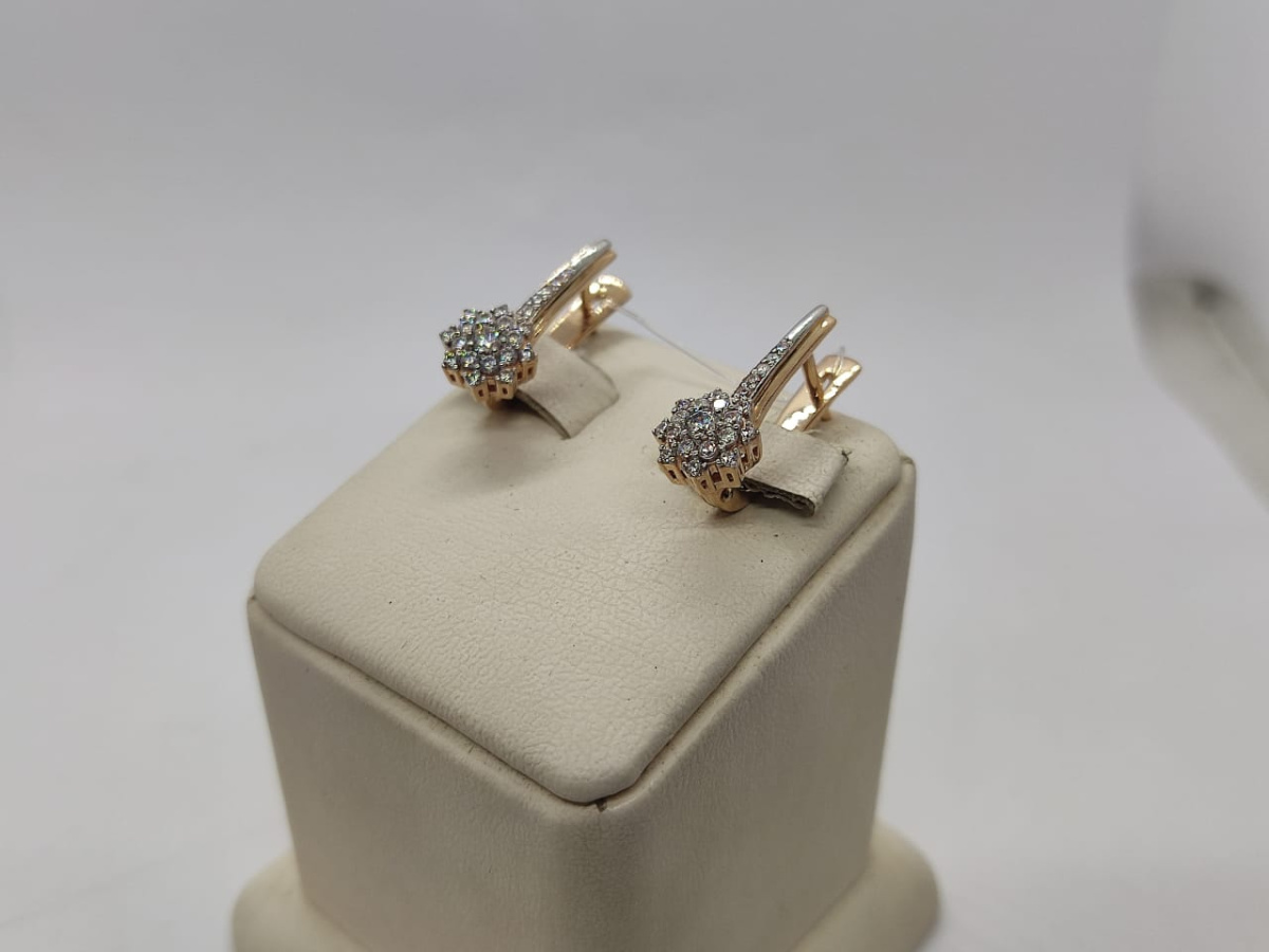 СЕРЬГИ С КАМНЯМИ (Au 585)