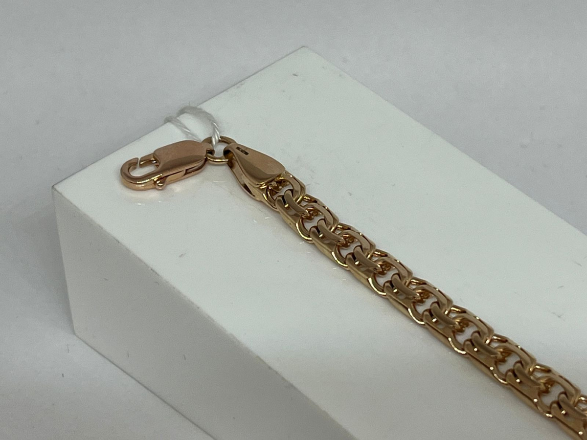 БЛБ585 БРАСЛЕТ ПОЛНОВЕСНЫЙ Бисмарк (Au 585)