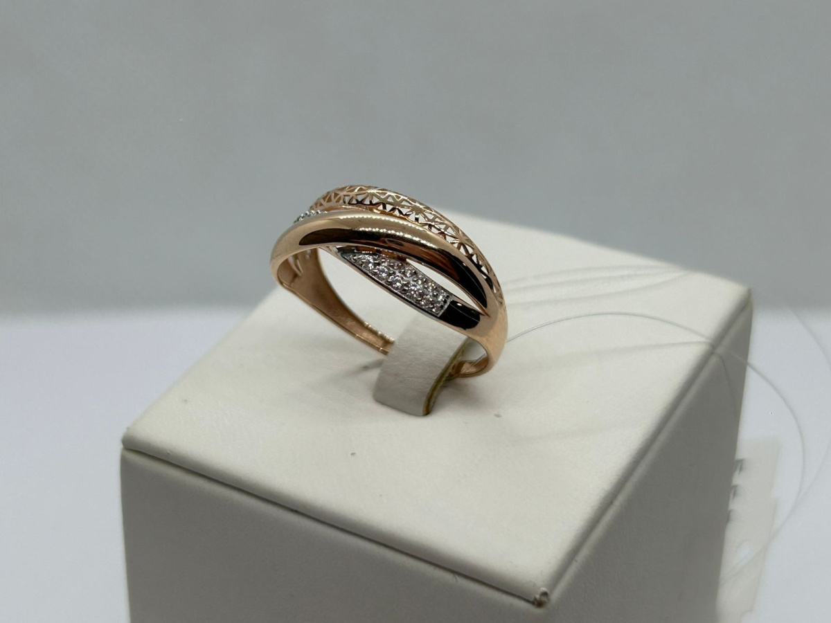 К13218166 КОЛЬЦО С КАМНЯМИ (Au 585)