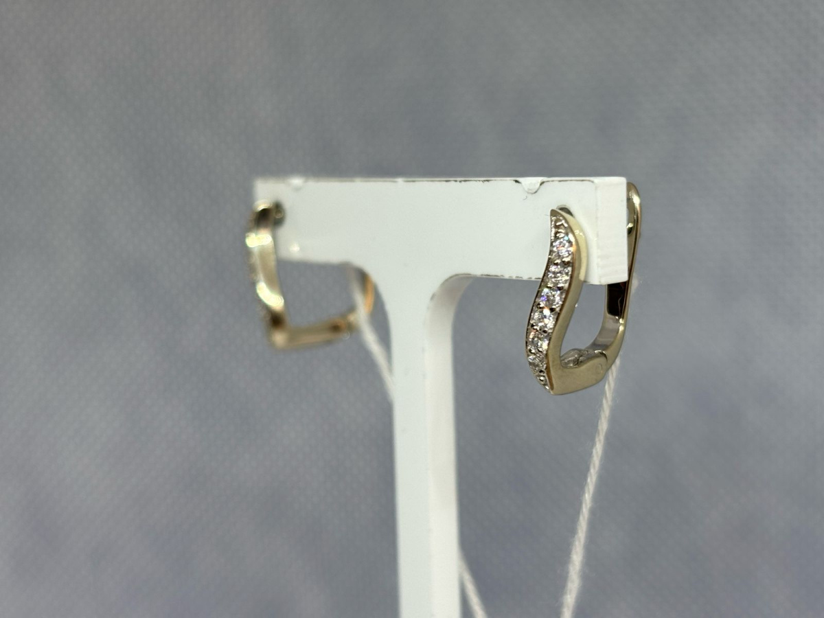 СКМИ585 СЕРЬГИ С КАМНЯМИ (Au 585)